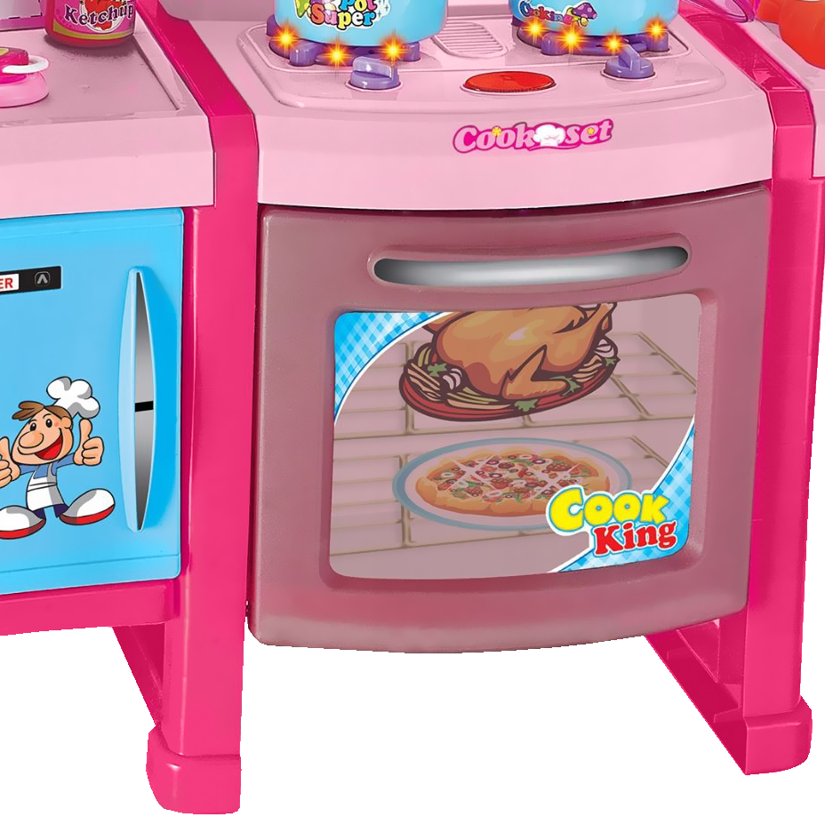 Duża kuchnia dla dzieci akcesoria sztućce garnki