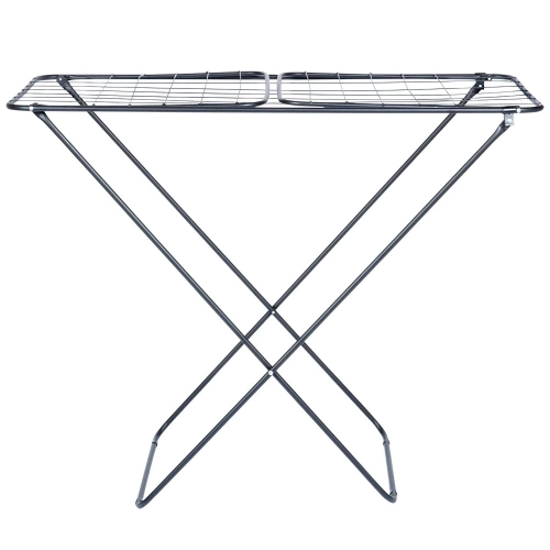 Suszarka na pranie metalowa czarna rozkładana 181 cm