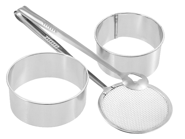 Wykrojniki do pączków + szczypce do odsączania Zenker