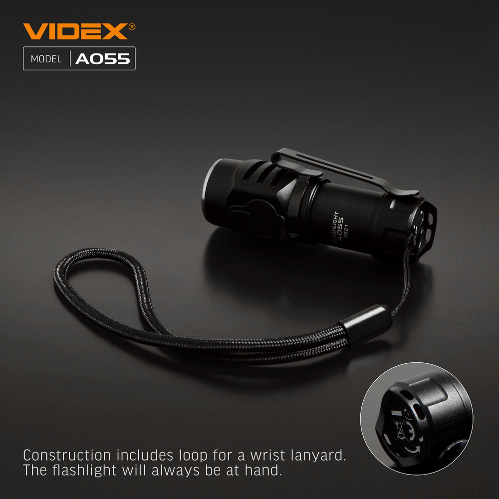 Latarka Videx 10W 600lm IP68 zimna biel 5700k kompaktowa 4 tryby zasięg115m