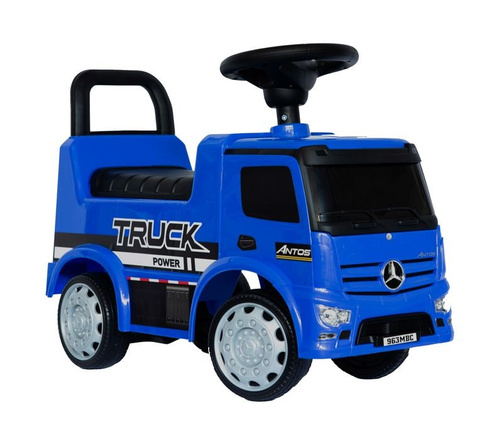 Mercedes - Benz Antos jeździk odpychacz TRUCK z funkcjami dźwiękowymi i świetlnymi - niebieski