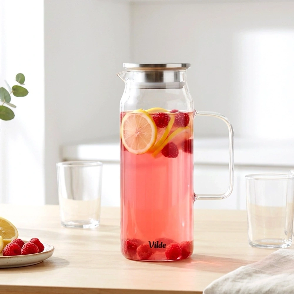 Dzbanek szklany z pokrywką 1,5 l