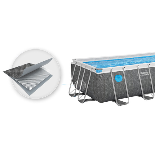 Bestway Basen stelażowy Splashview 488x244x122cm szary rattan 10w1 561MB
