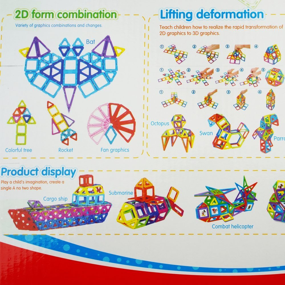 Kolorowe klocki konstrukcyjne magnetyczne 24 el. płytki