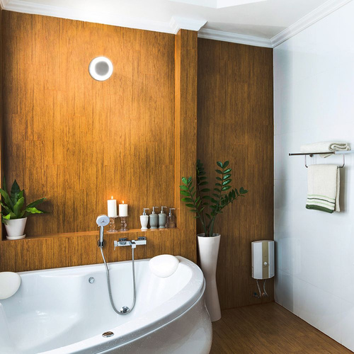 KINKIET PLAFON ZEWNĘTRZNY LED Okrągła Biały Nowoczesny Design 15W IP65