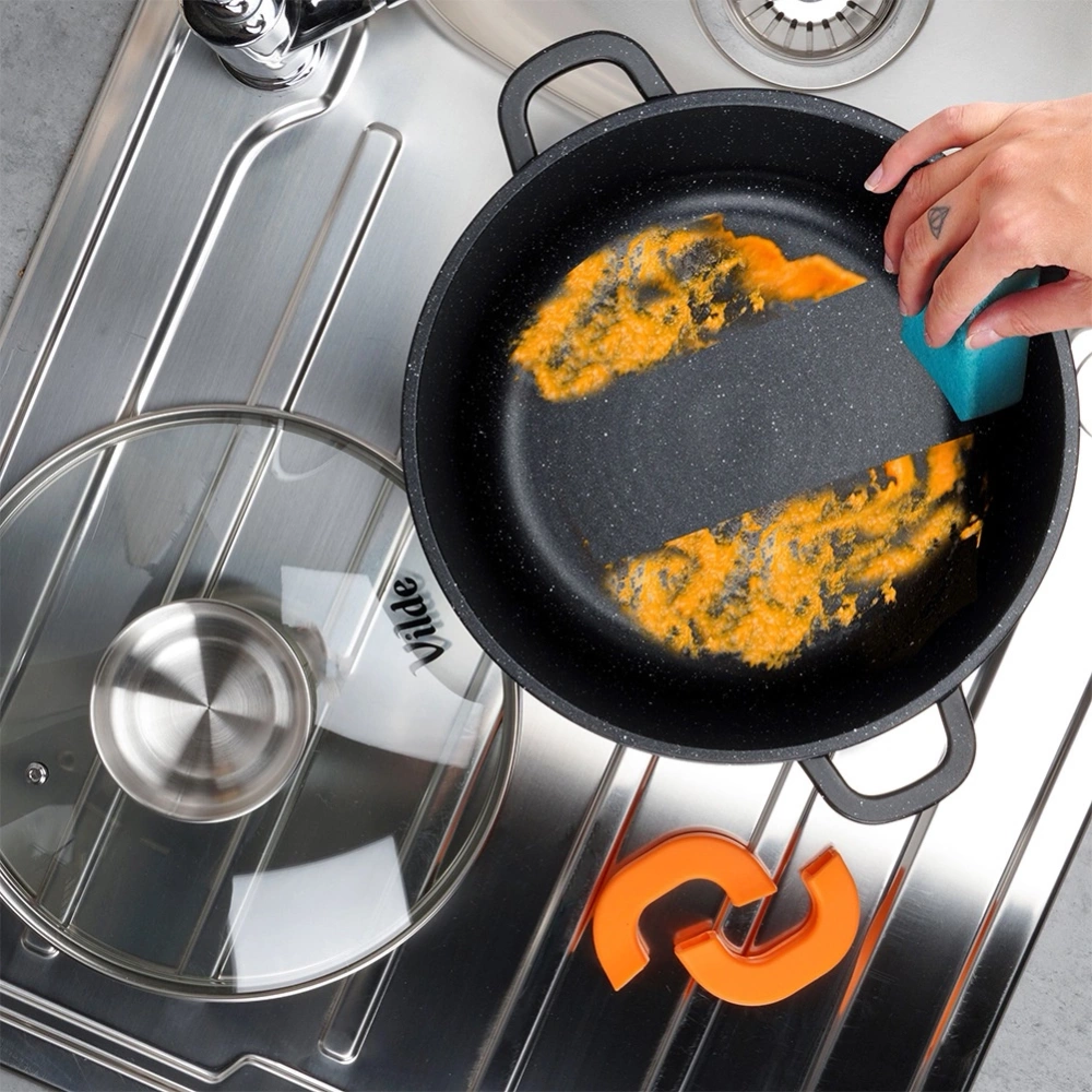 Garnek granitowy ze szklaną pokrywką TERRUNA AROMA 24 cm, 4 l