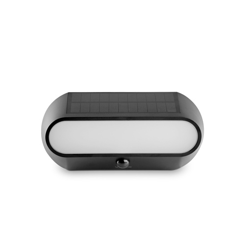 Lampa solarna Videx LED ścienna z czujnikiem ruchu czarna IP54 500lm