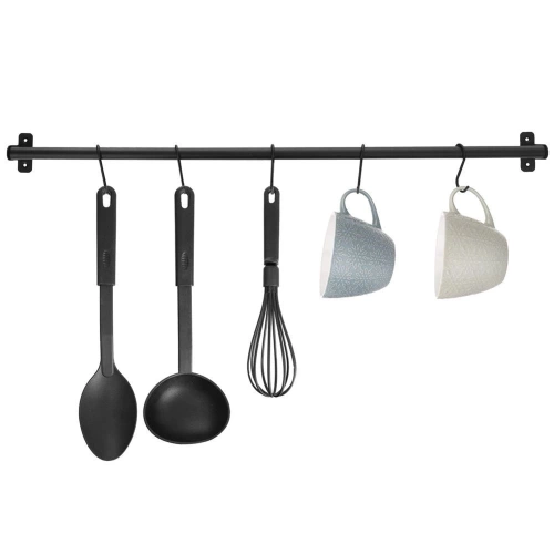 Reling kuchenny metalowy czarny RADKA 78,5 cm