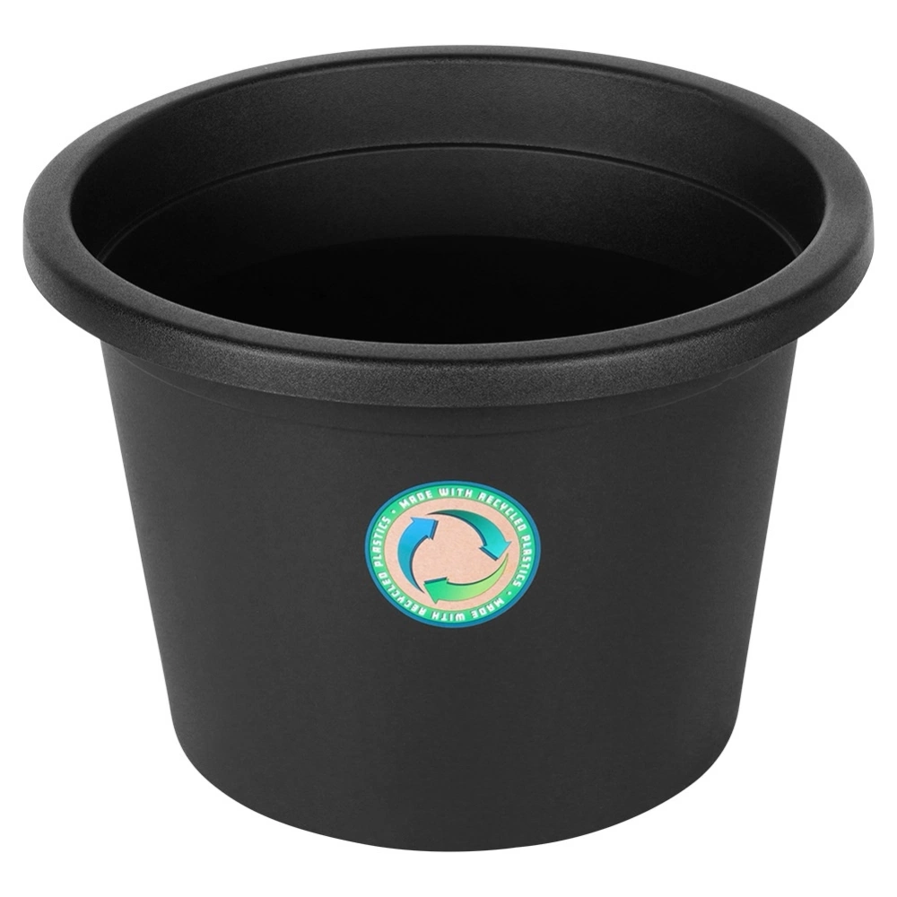 Doniczka ogrodowa plastikowa czarna okrągła 34 cm