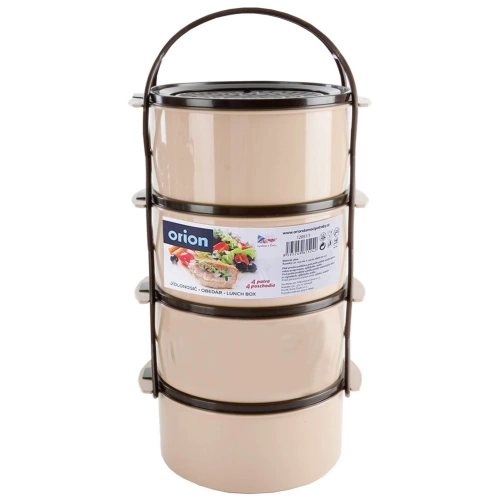 Menażka obiadowa plastikowa 4-poziomowa 4x1,5 l