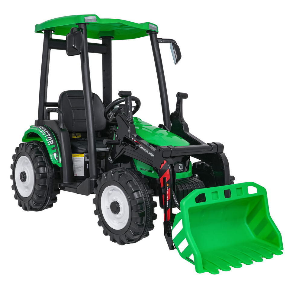 Pojazd MEGA Traktor D68 Z Przyczepką Zielony