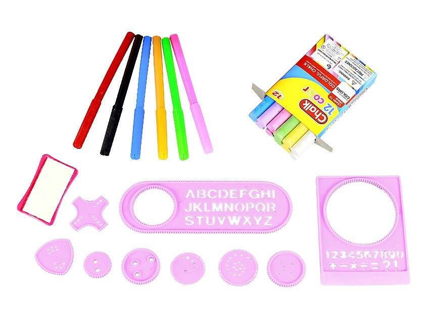 Tablica do rysowania składana walizka akcesoria kreda