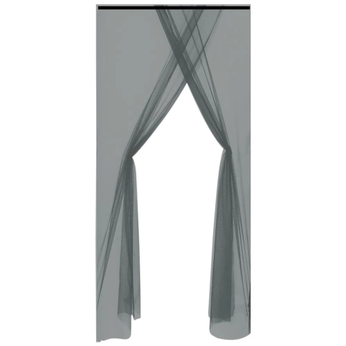 Moskitiera na drzwi czarna podwójna 220x150 cm