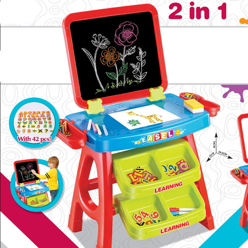 Stolik z tablicą do malowania rysowania akcesoria