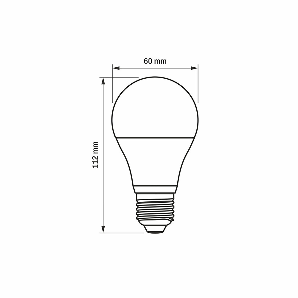 Żarówka LED E27 A60 10W = 70W 960lm 6000K Zimna Biel 240° Videx