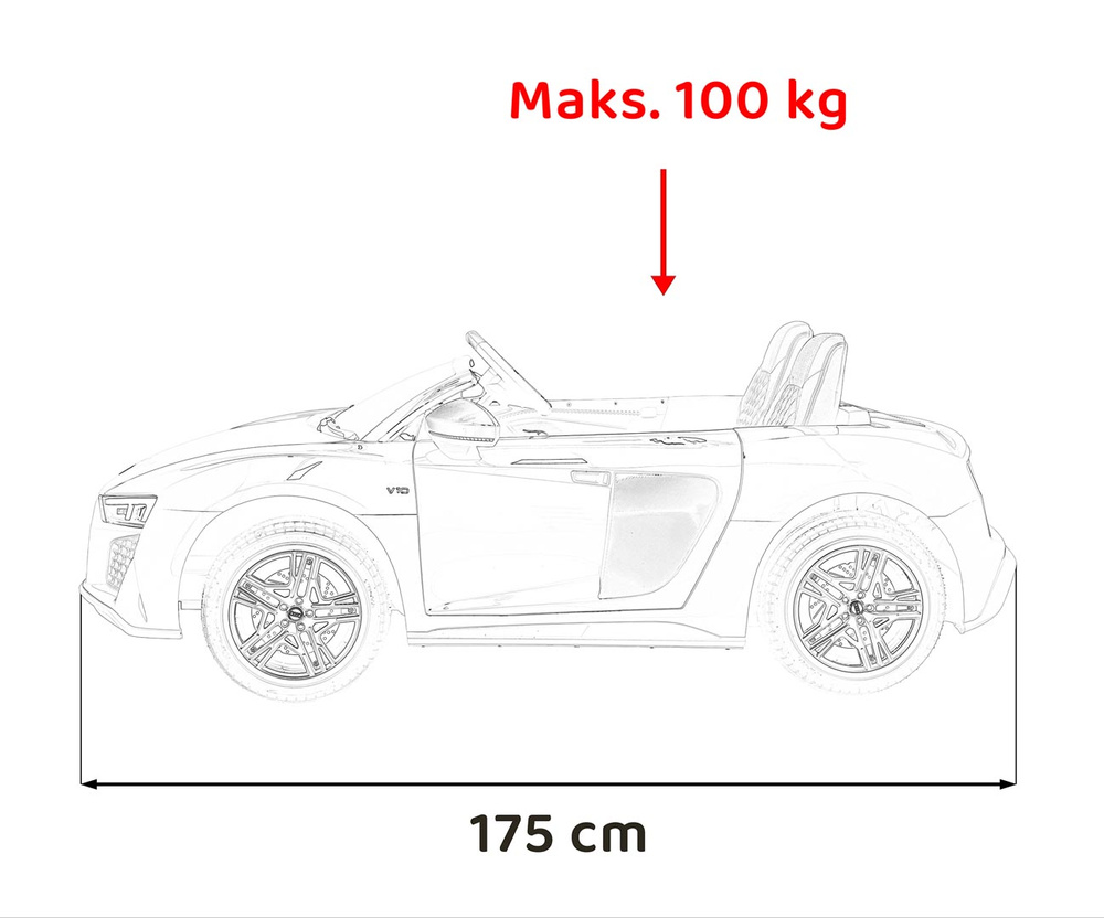Pojazd Audi Spyder R8 LIFT STRONG Niebieski