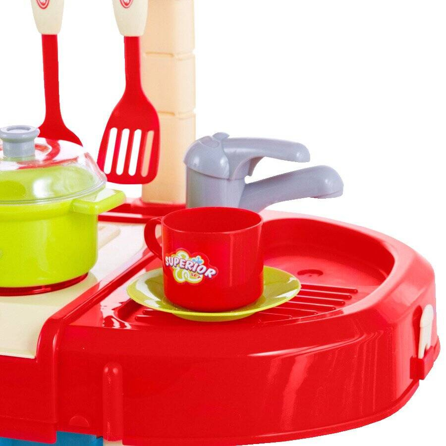 Kuchnia składana walizka akcesoria 18 el. Mały Kucharz 