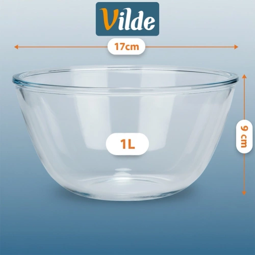 Miska sałatkowa szklana 17 cm, 1 l 2 szt.