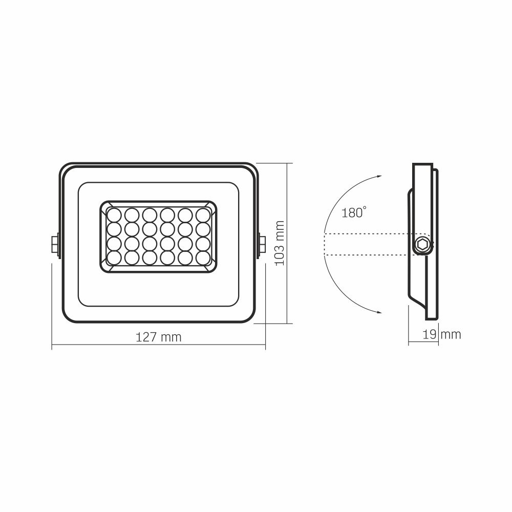 Naświetlacz Videx LED 20W 1800lm neutralna biel 5000K aluminium IP65 120°
