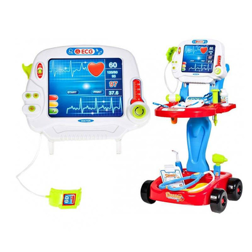 Duży Zestaw Doktor Mały Lekarz wózek lekarski