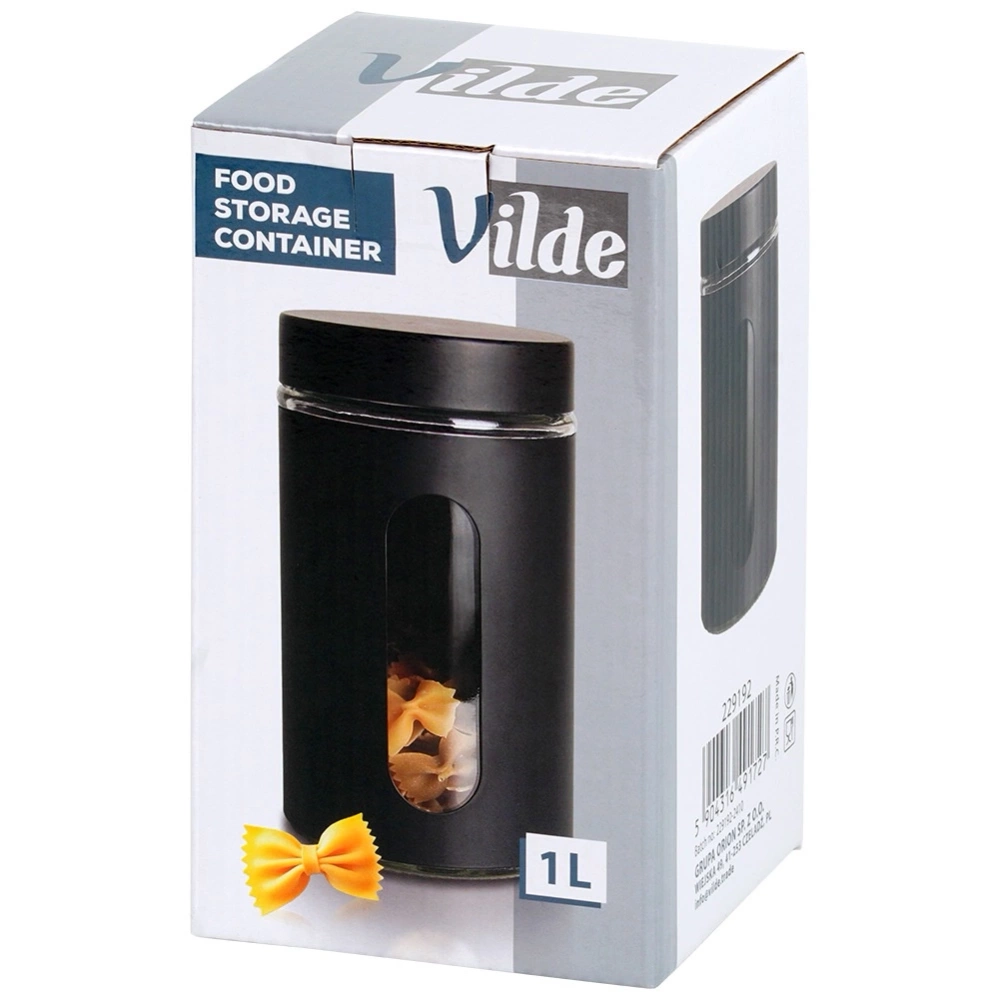 Pojemnik na produkty sypkie szklany zakręcany 1 l