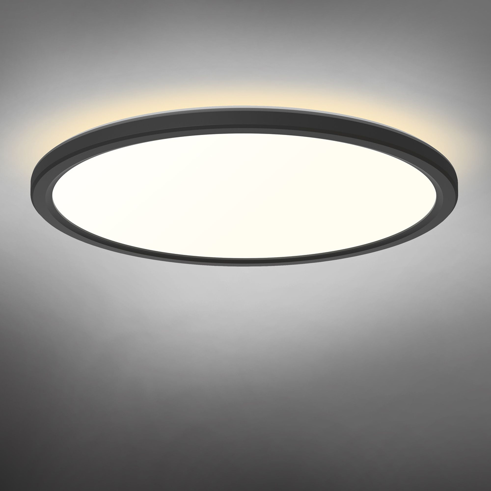 Lampa sufitowa LED z dekoracyjnym podświetleniem VIDEX DL5R 22W 220V Czarna