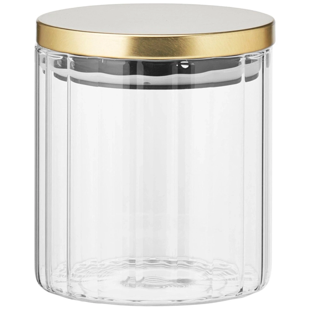 Pojemnik na produkty sypkie szklany z pokrywką i uszczelką 650 ml