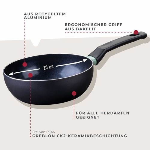 Patelnia ceramiczna nieprzywierająca Ø20 cm FACKELMANN