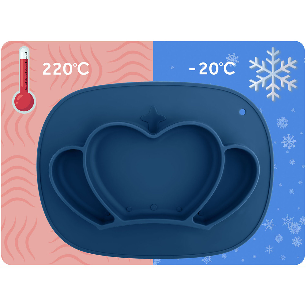 Talerzyk dla dzieci silikonowy do karmienia korona