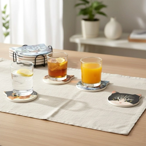 Podstawki pod kubek w stojaku kot 4 szt.