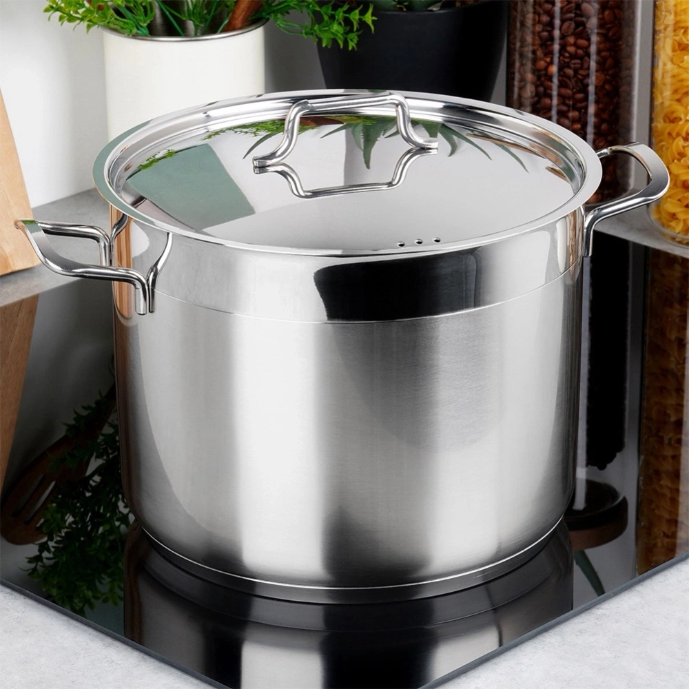 Garnek stalowy z pokrywką ANETT 24 cm, 8 l