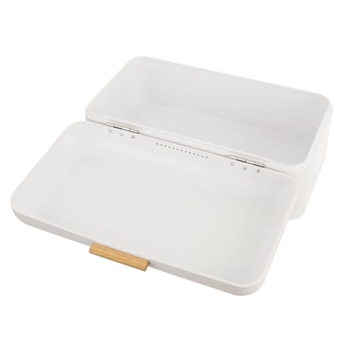 Chlebak metalowy biały WHITELINE 42x24x16,5 cm