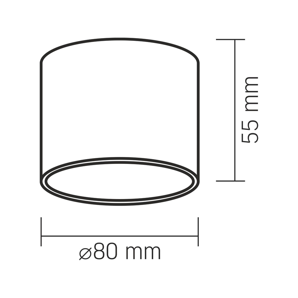 Lampa Sufitowa Oprawa Natynkowa Videx 1x GX53 SPOT Punktowa Czarna