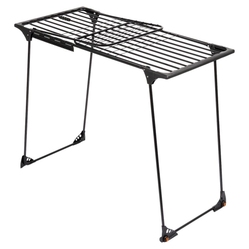 Suszarka na pranie metalowa czarna rozsuwana XXL 204-260x56x103 cm