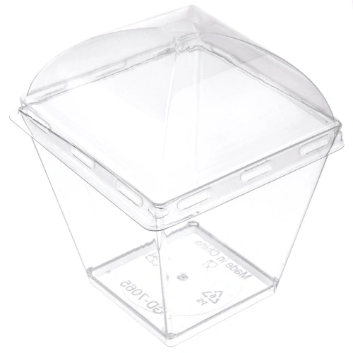 Pucharki na desery, przekąski z pokrywkami 180 ml 6 szt.