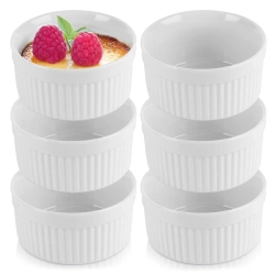 Miseczki do zapiekania ceramiczne białe 260 ml 6 szt.
