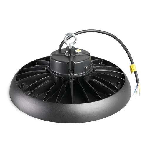Lampa przemysłowa LED High Bay 200W 5000K 36000lm czarna do hali magazynu