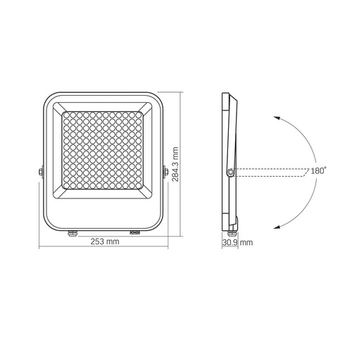 Naświetlacz Videx LED 100W 13000lm neutralna biel 5000K aluminium IP65 120°
