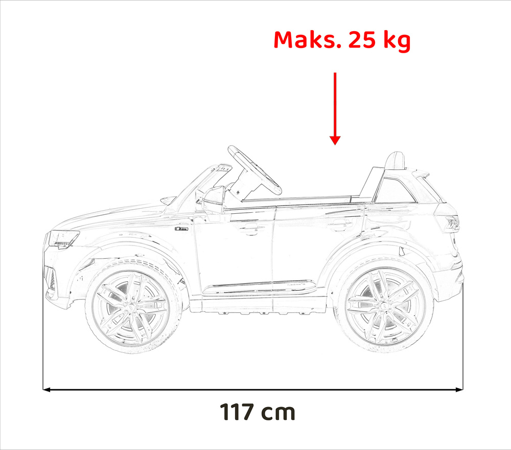 Pojazd Audi Q7 NEW LIFT Czerwony