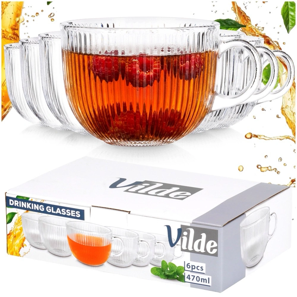 Szklanki do kawy i herbaty 470 ml 6 szt.