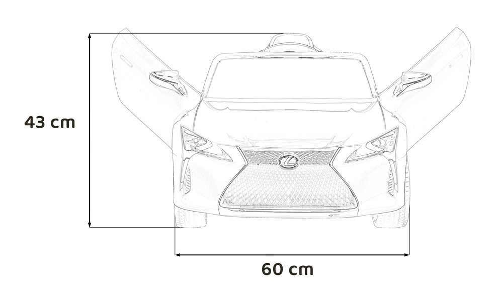 Lexus LC500 na akumulator dla dzieci Czarny + Pilot + Wolny Start + EVA + Audio LED