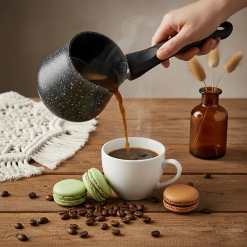 Tygielek do kawy granitowy GRANDE 500 ml