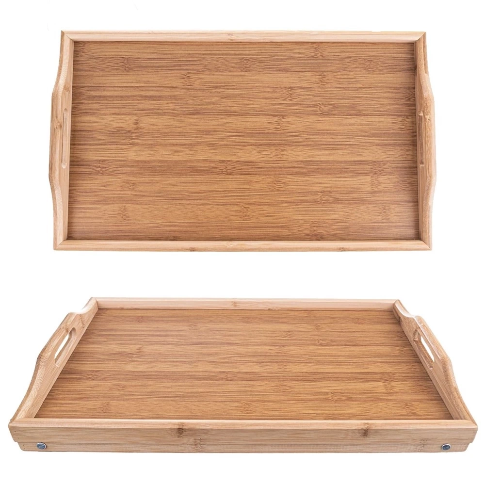 Stolik śniadaniowy bambusowy składany 50x30x24,5 cm