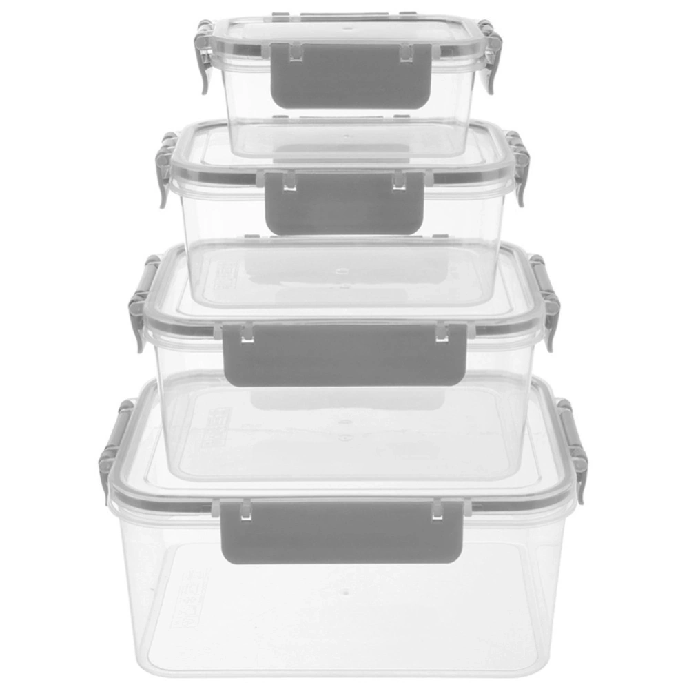 Pojemniki na żywność z pokrywką i uszczelką 4 szt.