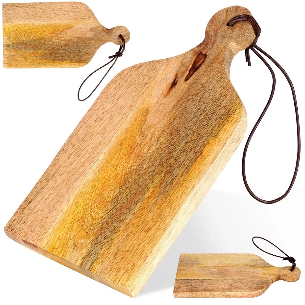 Deska do krojenia i serwowania drewniana 19,5x10 cm