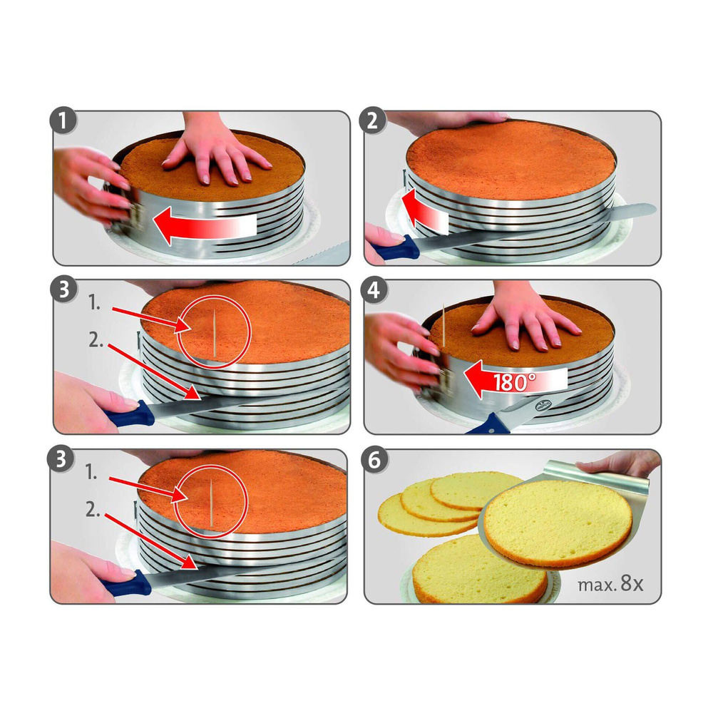 Regulowana pomoc do cięcia biszkoptów Ø26-28 cm Dr. Oetker