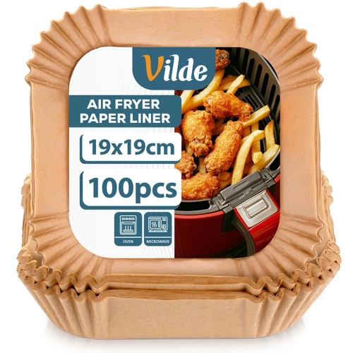 Wkład do frytkownicy Air Fryer beztłuszczowej papierowy kwadratowy 19x19 cm 100 szt.