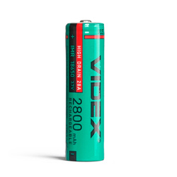 Akumulator litowo-jonowy VIDEX 18650 20A 2800mAh z wysokim prądem ładowania hurtowego/1 szt.