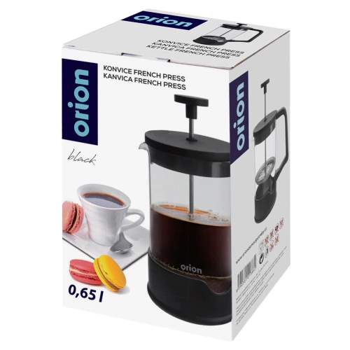 Zaparzacz tłokowy do kawy i herbaty szklany BLACK 650 ml