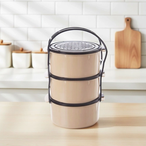 Menażka obiadowa plastikowa 3-poziomowa 3x1,5 l